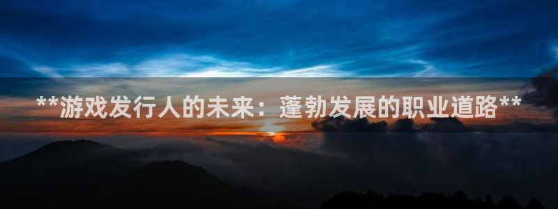 天辰平台态7O777：**游戏发行人的未来：蓬勃发展的职业道路**